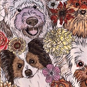LuLaRoe Pants - ❌SOLD❌ NWT LLR Dogs & Floral Printed Leggings LuLaRoe Pants - ❌SOLD❌ NWT LLR Dogs & Floral Printed Leggings
